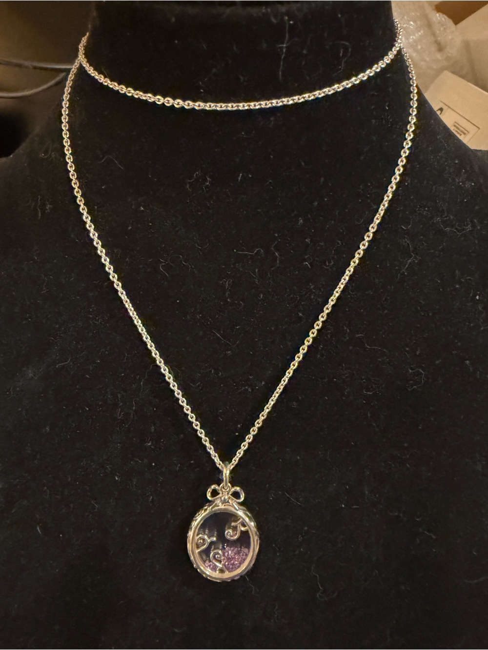 Vintage 2018 PANDORA Renaissance Inspired Dazzle Pendant Necklace Sterling S925